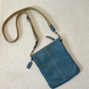 Blue Coach crossbody bag